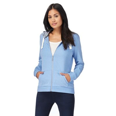 Maine New England Blue quilted hoodie